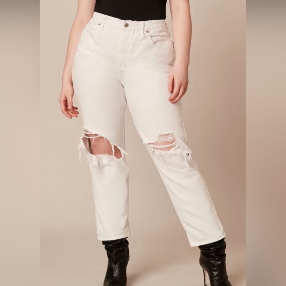 Good American white denim size 2. NWT